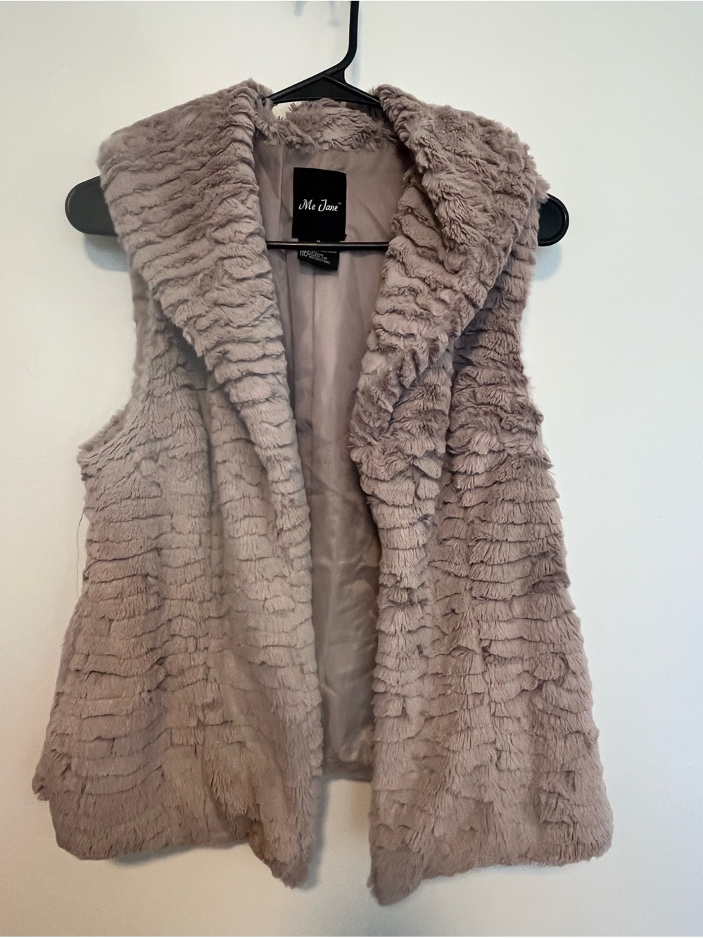 Faux Fur Vest - dusty pink